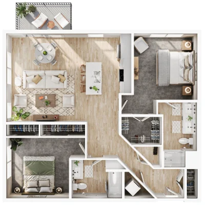 Coral_C4_2Bed 1